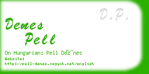 denes pell business card